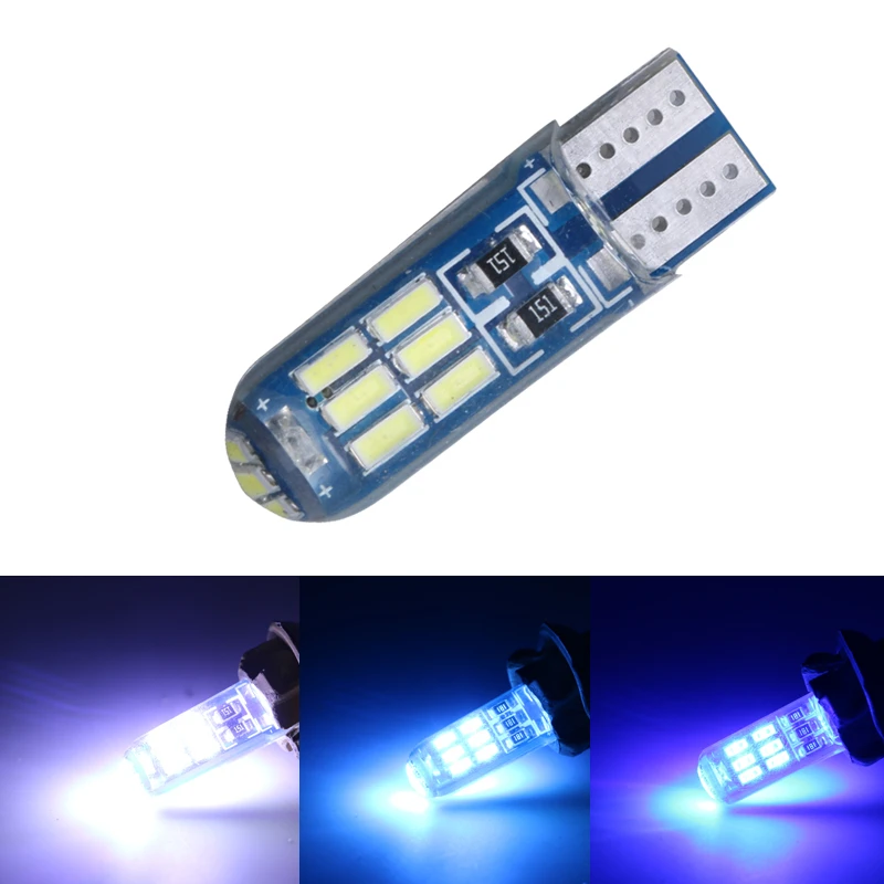 4 шт. высокое качество Автомобильные светодиодные лампы T10 4014 24 SMD 12 В