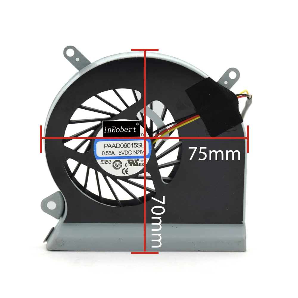 PAAD06015SL Тетрадь охлаждающий вентилятор 0.55A 3Pin Вентилятор охлаждения ноутбука для MSI GE60 GP60 16GA 16GC MS-16GA MS-16GC