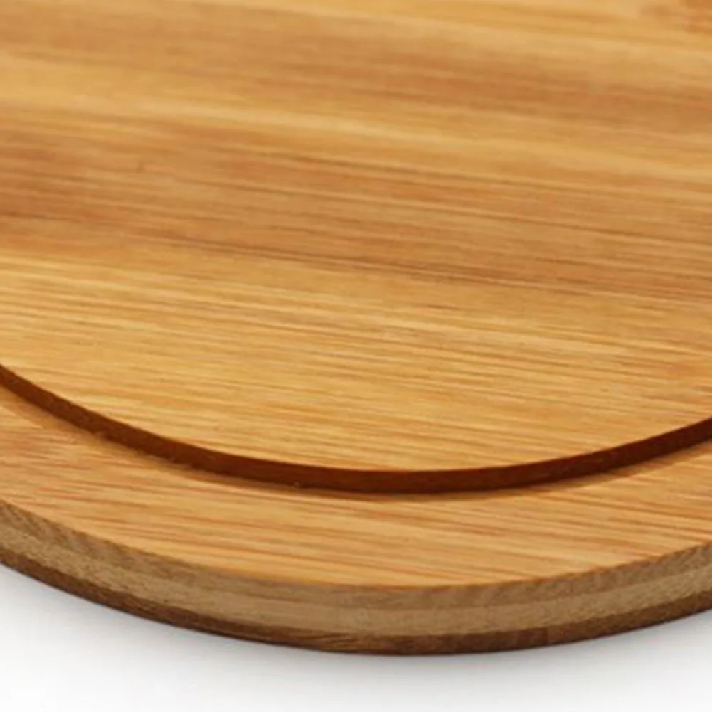 Baking Wooden Round Bakeware Tray Bread With Handle Steak Platter Pan Cake Cutting Pizza Board
