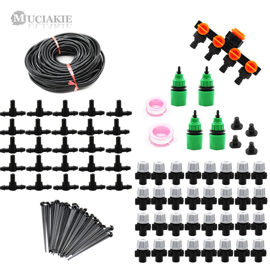 

MUCIAKIE 50m 45m 25m Garden DIY Micro Drip Irrigation System Plant Self Automatic Watering Set Garden Hose Kit Misting Sprinkler
