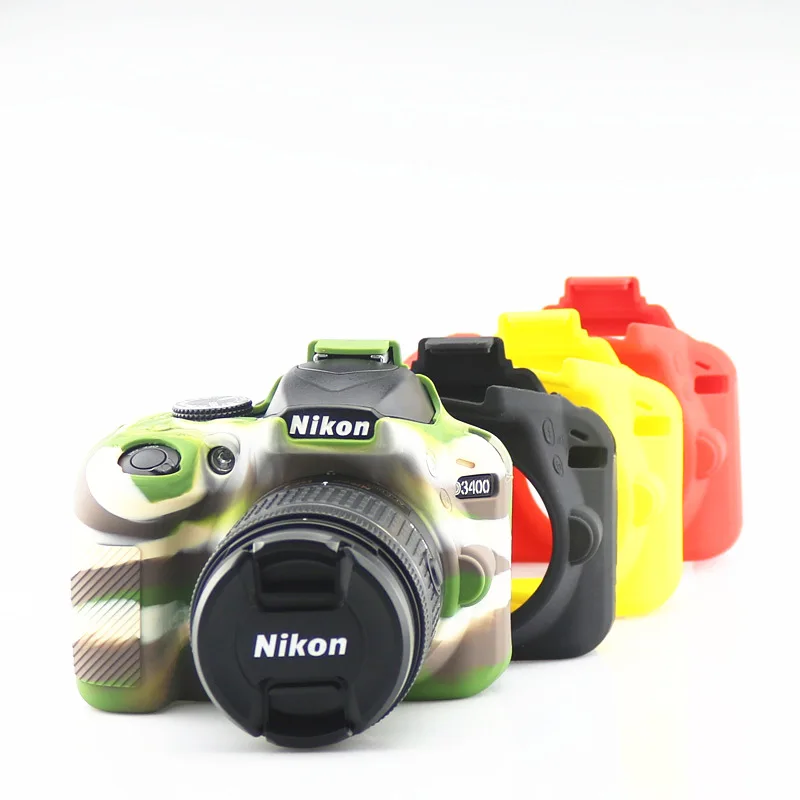 Мягкий силиконовый чехол защитный для камеры nikon D3400 резиновая крышка сумка
