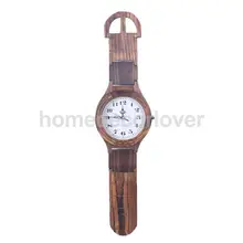 Reloj de pared Vintage de madera con forma de reloj, reloj decorativo para el hogar, habitación, Bar, decoración, regalos coleccionables