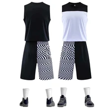 Высокое качество Мужская индивидуальность возврат майка баскетбольная набор пустой колледж спортивные костюмы дышащая баскетбольная форма