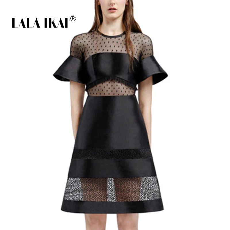 2017 Brand Summer Cute Dress Women Retro Lace Mini Party Sexy High Waist A Line Tunique Dresses Vestidos Female QWC0251-5 |