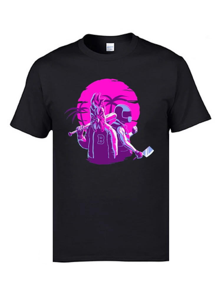 Leisure Jacket and Biker 4184 Round Collar T-shirts Summer/Fall Tops Tees Short Sleeve for Men Company Pure Cotton T Shirt Jacket and Biker 4184 black