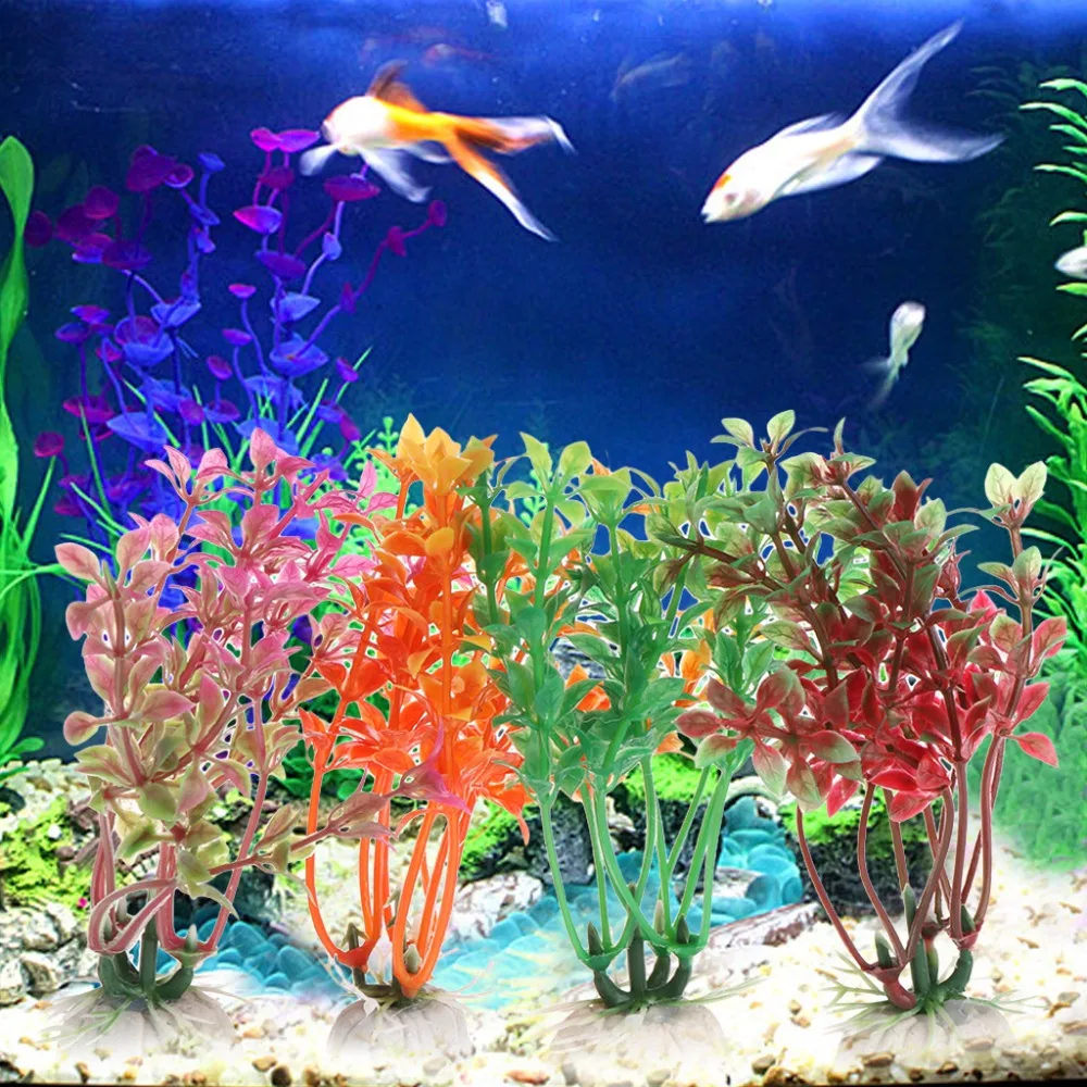OOTDTY водных растений Fish Tank Декор Искусственный Красочный Пейзаж украшения аквариума