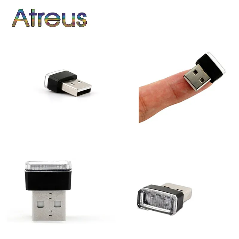

Atreus Car Styling USB Atmosphere LED Lamp Light For Audi A3 A4 B6 B8 B7 B5 A6 C5 C6 Q5 A5 Seat Leon Mitsubishi ASX Accessories