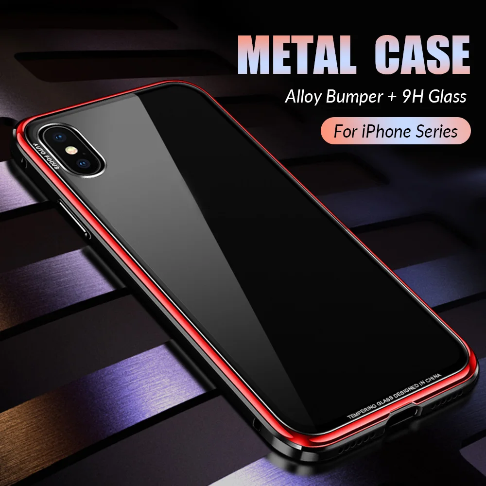 Luxury Metal Case for iPhone XR XS Max Case Aluminium Metal Bumper