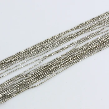 

Copper Metal 100 Meters/Troll 1.2/1.5/2/2.4/3.2mm Shiny Curved Ball Beads Jewelry Links 9 Colors Bracelet Necklace Chains diy