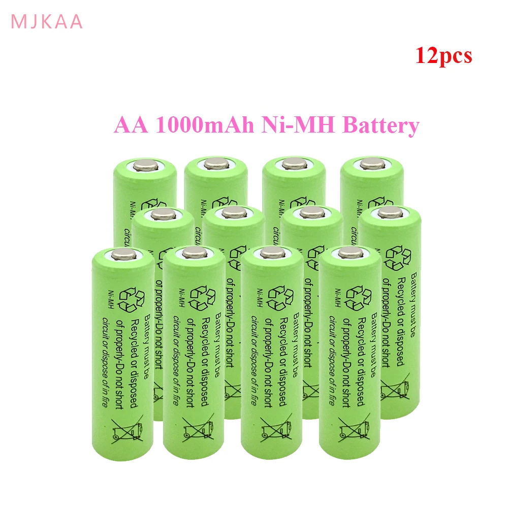 Ni-MH 1,2 V 1000mAh AA Аккумуляторная батарея никель-металл-гидридная батарея 14*49 мм