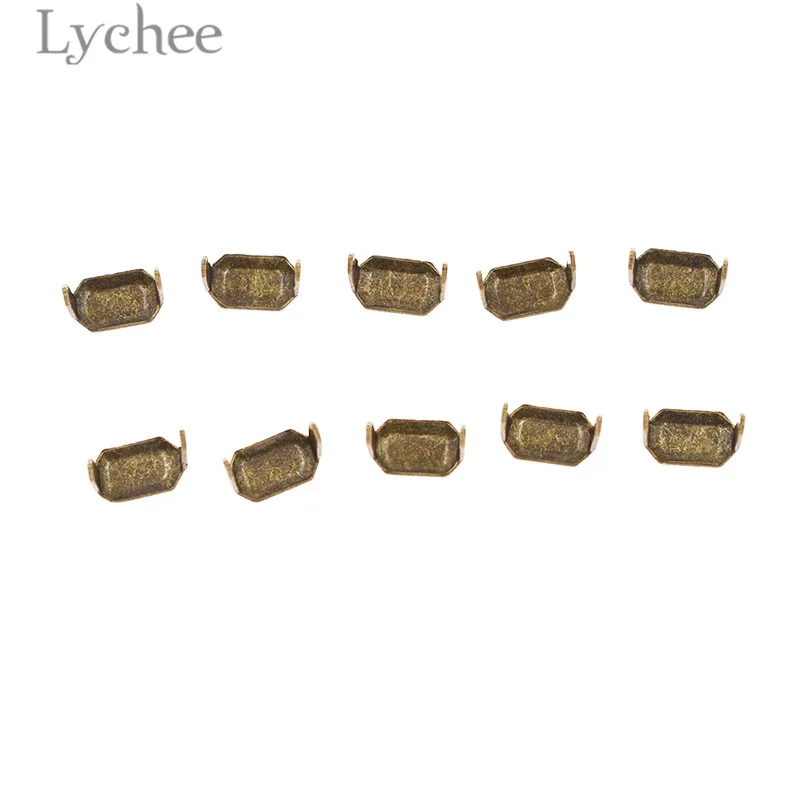 Lychee 10 шт. кожаные скобы латунные крепежные петли для ремня Держатели DIY Dressmaking принадлежности для рукоделия аксессуары