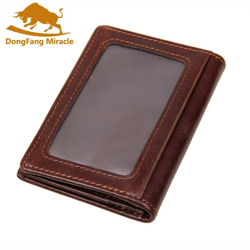 

Unisex Vintage Genuine Cow Leather Wallet Business ID Card Holder Pouches For Men's Purse Card Women's Slim Card Case