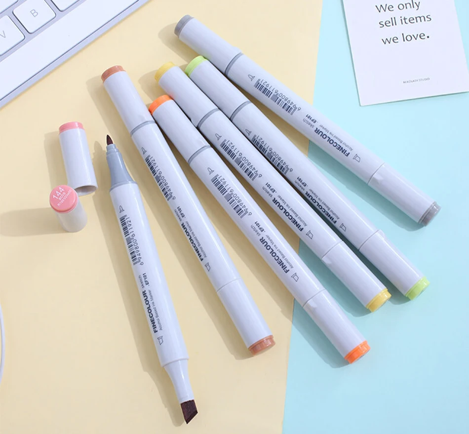 Finecolour EF101 160 Цвета Professional арт Маркер ручки для эскиза манга графическое Краски перманентные маркеры для студентов товары для рукоделия
