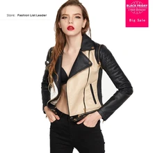 Весенне-осенняя Модная брендовая кожаная куртка с рукавами, женская уличная куртка из искусственной кожи с принтом wj1022