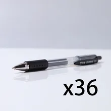 36 шт./компл. Высококачественная гелевая ручка с кнопкой Черный Красный Синий 0,5 мм авторучка Escolar Papelaria школьная офисная поставка