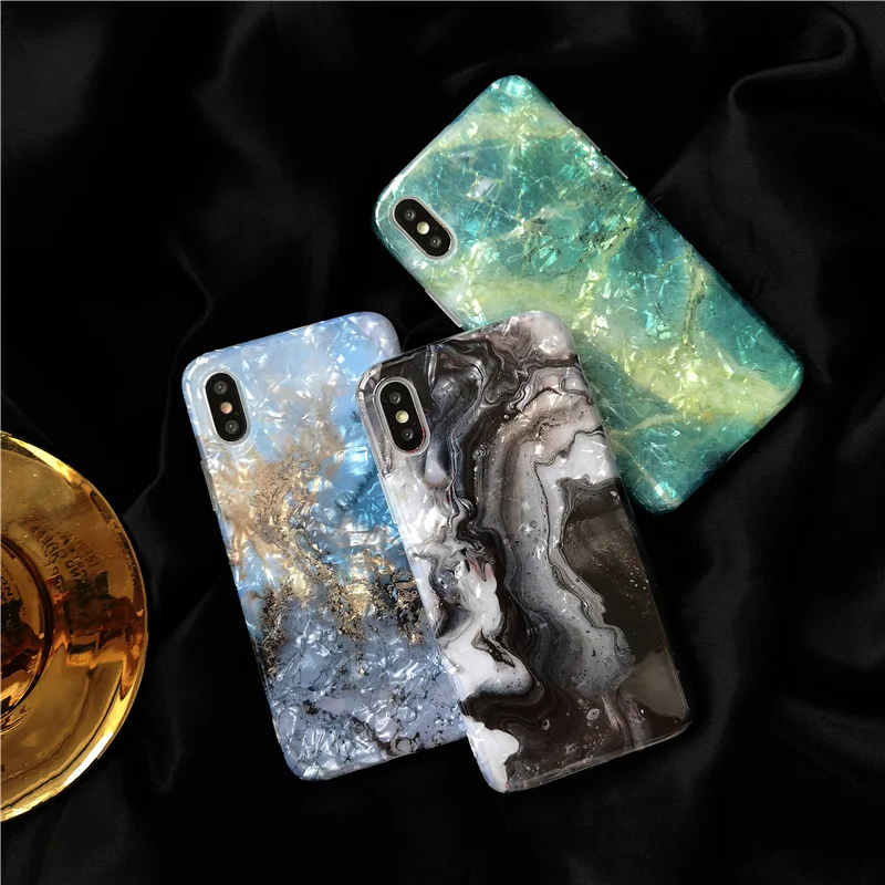 Для iPhone XS Max 10s XR X 8 7 6 6S Plus чехол Изумрудный мрамор силиконовый для Apple S R