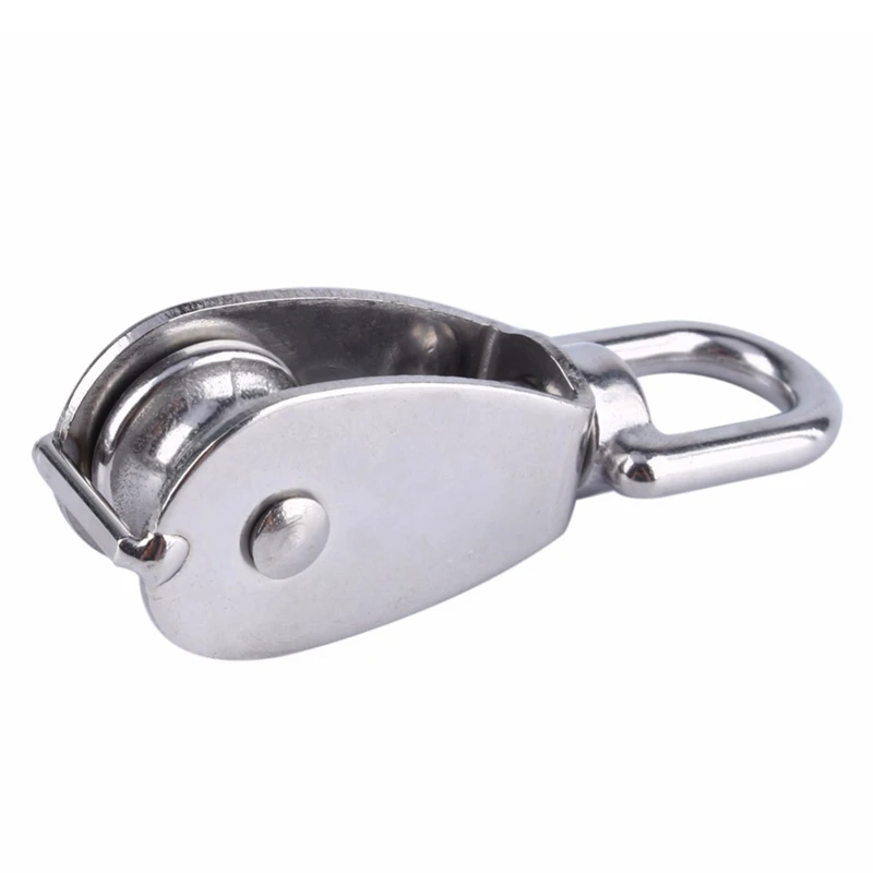 Steel Wire Pulley Stainless Steel M20 Heavy Duty Steel Single Wheel Swivel Lifting Rope Pulley Block For Wire Rope