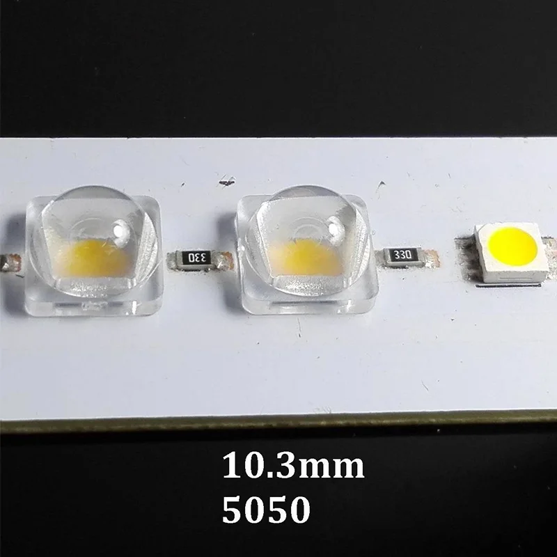 5050 SMD линзы 10,3*10,3 мм 30/45/60/120 градусов 5050 лампы светодиодные полосы света объектив Мини 5050 SMD линзы