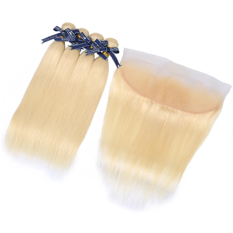 Remyblue Honey Blonde Bundles With Closure Colored 613 Brazilian Straight Human Hair Bundles With Frontal 4Pcs/Lot 100 Remy Hair Remyblue Honey Blonde Bundles With Closure Colored 613 Brazilian Straight Human Hair Bundles With Frontal 4Pcs/Lot 100 Remy Hair