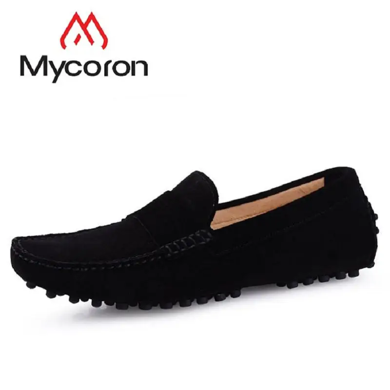 

MYCORON 2018 New Soft Men Leather Boots Genuine Leather Luxury Designers Breathable Men Shoes Slip-On Men sapato masculino
