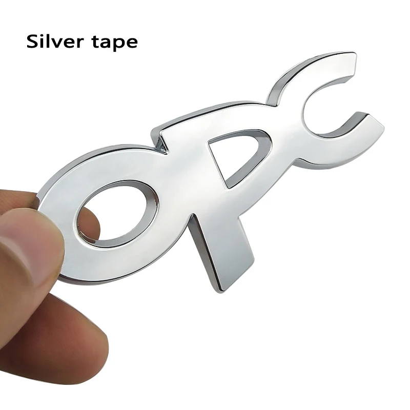 3D Хром OPC Металлическая Передняя решетка эмблема значок наклейка аксессуары наклейки для Opel Zafira Astra Vectra стайлинга автомобилей - Название цвета: silver tape