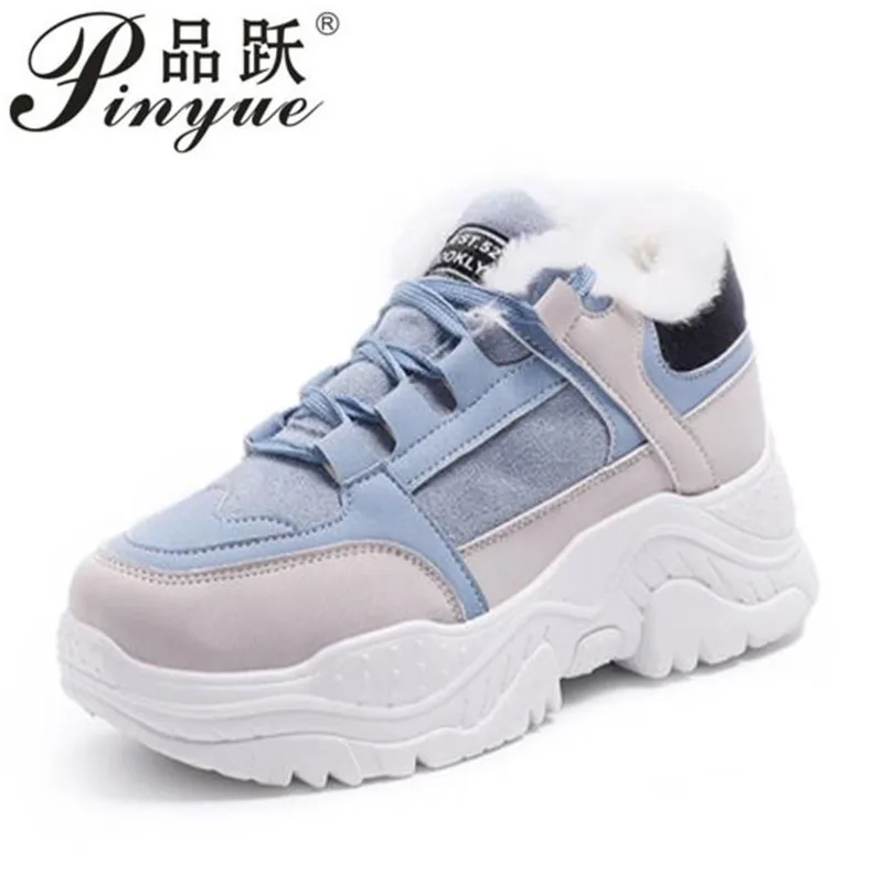 Women Women Casual Sneakers Winter Sneakers Plush Fur Keep Warm Women ...