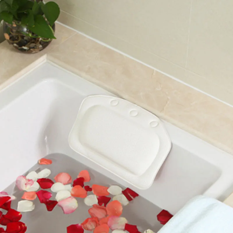 Ванная комната ПВХ принадлежности для ванной удобный подголовник Водонепроницаемая Подушка практичная подушка для ванной - Цвет: white