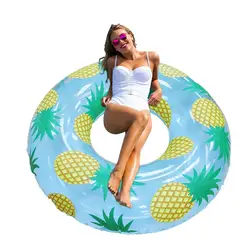 104 см гигантские с принтом ананаса Для женщин плавание кольцо для взрослых, надувной бассейн Поплавок воды игрушки матрац лежак шкафа