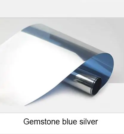 

Gemstone BLUE 40/50/60/70/80cmx6m Waterproof Window Film One Way Mirror Silver Insulation Stickers UV Rejection Privacy Films