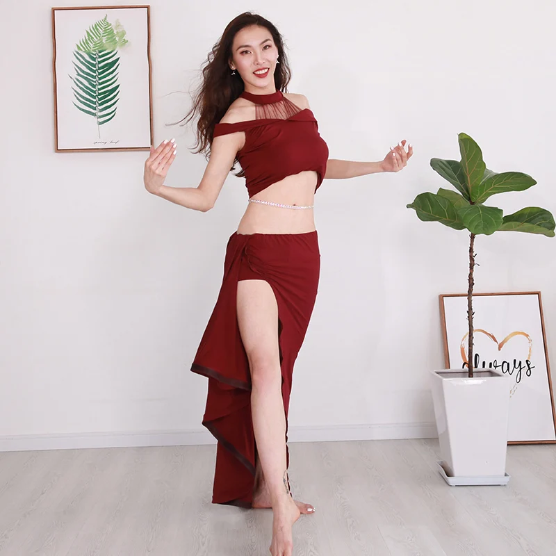 

Sexy Belly Dance Costume Set For Women 3 Color Bollywood Bellydance Performance Clothes Gypsy Clothing Practice Dancewear DC1735