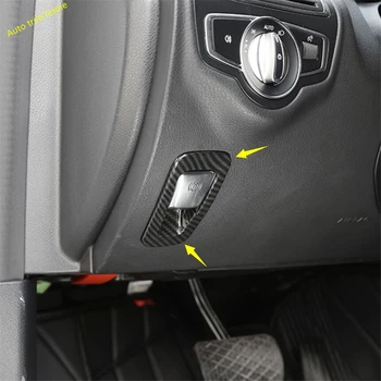 

Lapetus Electric Hand Parking Brake Button Frame Cover Trim Fit For Mercedes Benz GLC X253 2016 - 2019 Matte / Carbon Fiber ABS