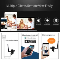 JIENUO-Mini caméra de surveillance IP WiFi HD 1080p, dispositif de sécurité domestique sans fil, avec audio et protocole ONVIF, port Micro SD, CamHi 6