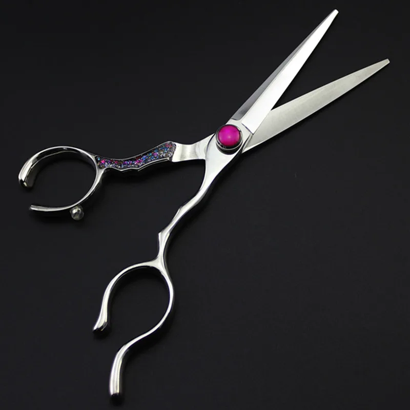 New high quality professional Japan 440c 6 inch gem cut hair scissors
