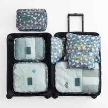 Водонепроницаемый 7 шт./компл. упаковка для цветов куб дорожная сумка большие Oxford Тканевые для путешествий Сетчатая Сумка для мужчин и женщин багажный Органайзер Сумка