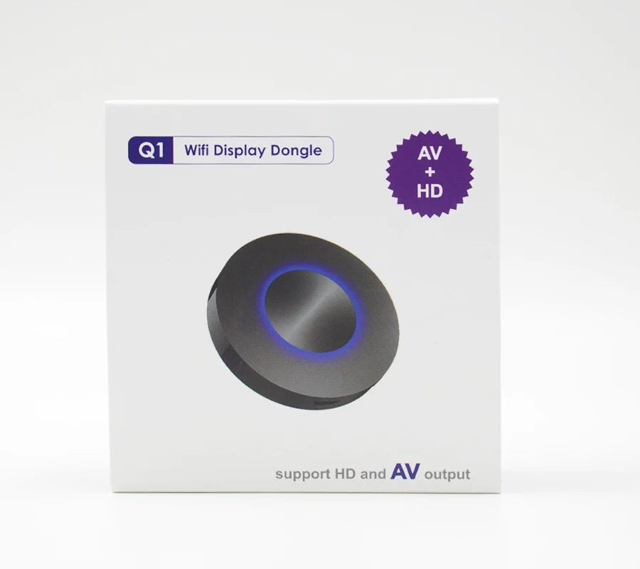 Q1 Mirroring Dongle HD+AV Output Wifi Display Receiver HDMI Android TV Stick interface VS Chromecast 2 dab stick
