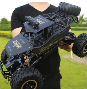 1/12 Радиоуправляемый двухмоторный привод Bigfoot автомобиль внедорожник с светильник 4WD Rock Crawlers 4x4 вождение автомобиля 2,4 ГГц электрические игрушки - Цвет: h 37cm