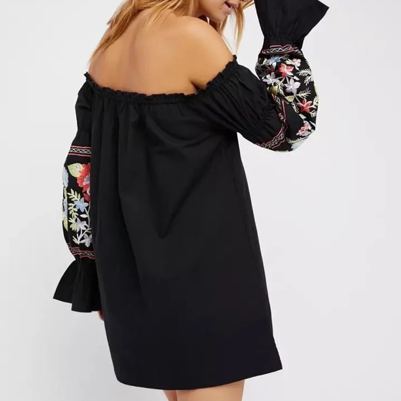 Slash neck Mini dress_1