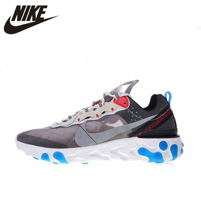 

Original Authentic Nike Upcoming React Element 87 Men's Running Shoes Sport Outdoor Sneakers Designer Athletic 2018 New AQ1090