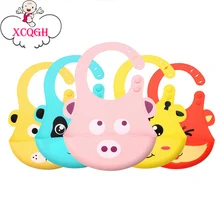 XCQGH новорожденных водонепроницаемые детские нагрудники Силиконовые Детские фартуки нагрудник для кормления слюнявчик для младенца полотенца Детский Мультфильм нагрудник для детей, eva Baberos Bebe