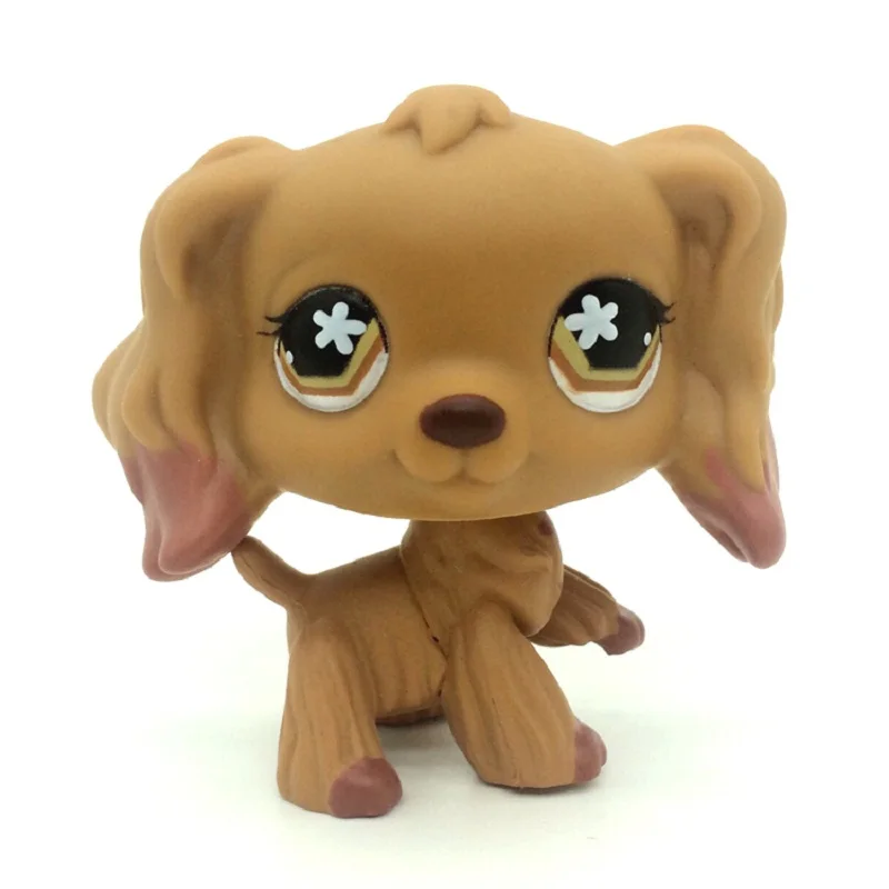 Littlest Pet Shop LPS#672 Toys Flowers Eyes Cocker Spaniel Dog 