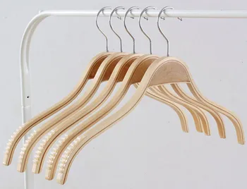 

[Free Shipping] Natural Laminated Wood Jacket Hanger, Wood Outerwear Hanger (20 pieces/ lot)