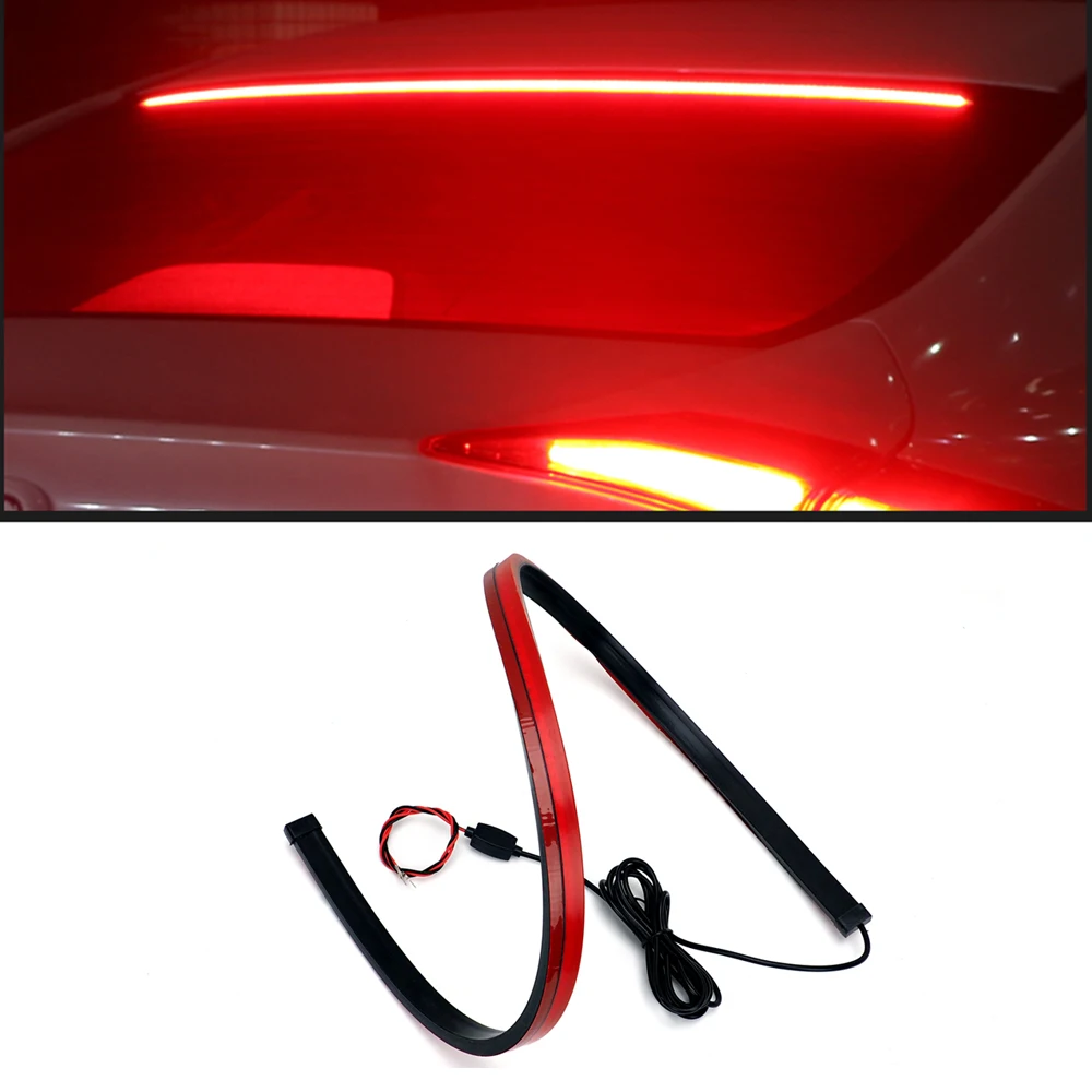 

2 Styles 180pcs LED Super Bright Flexible Tube Car Third Brake Lights Flowing Rear Tail High Mount Stop Light Signal Warning