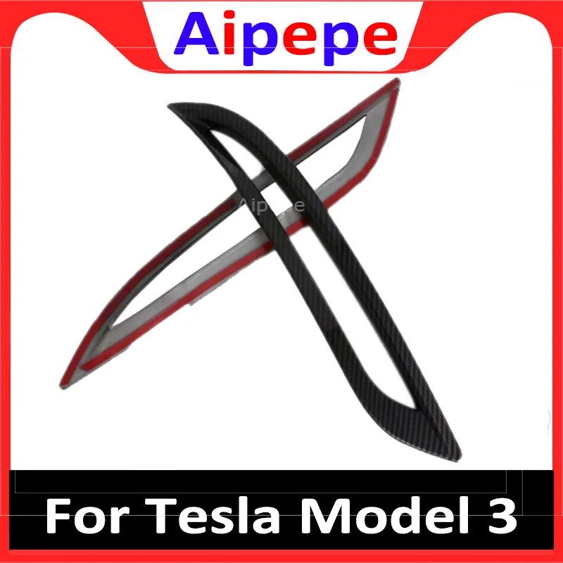 

For Tesla Model 3 2017 2018 2019 ABS Chrome Rear Fog Light Lamp Cover Tail Foglight Frame Trim Protector Exterior Car Accessory