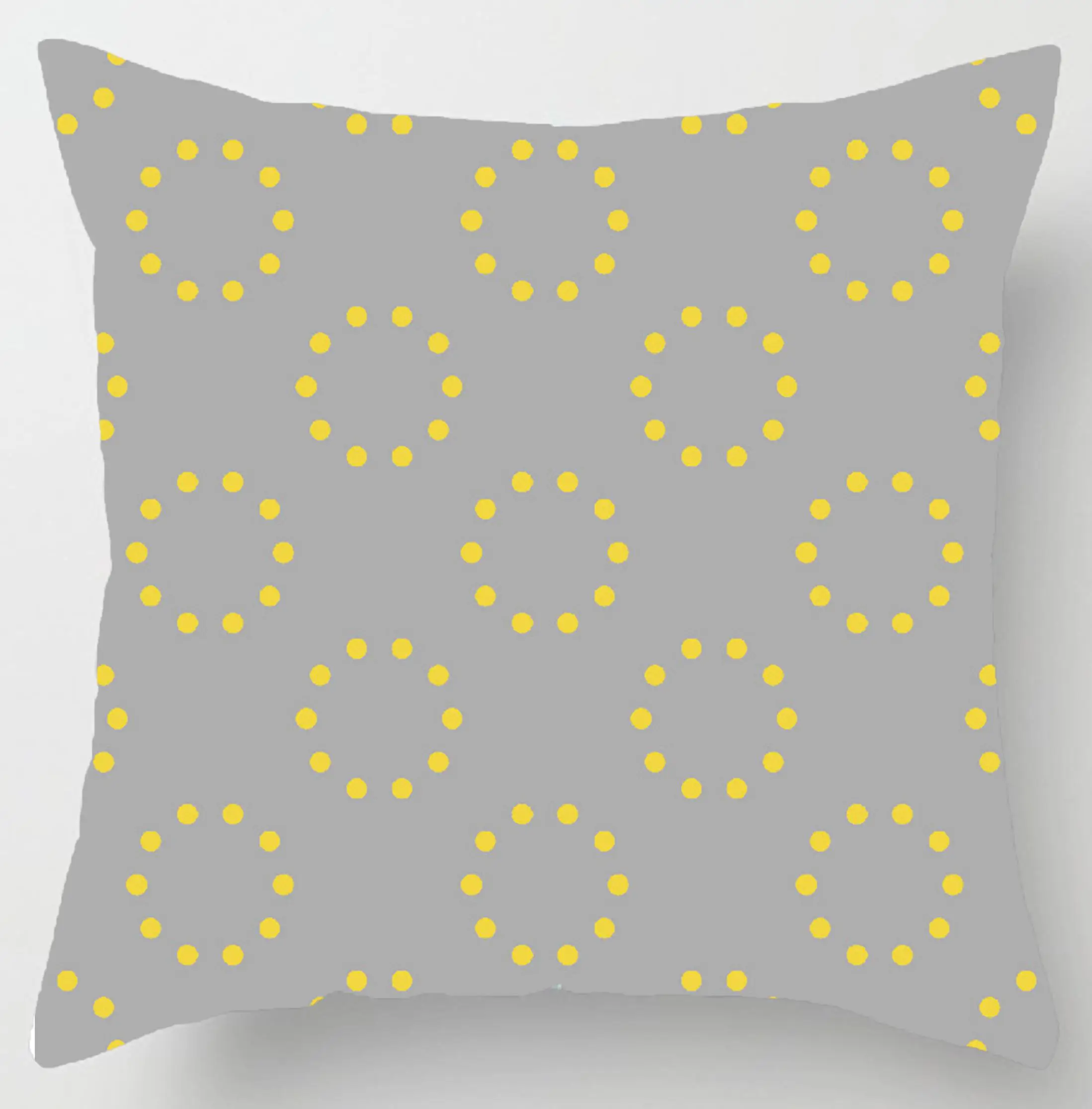 Современная Минималистичная желто-серая Геометрическая Подушка маленькая Свежая точка решетка волнистые абстрактные скандинавские украшения плюшевая подушка для дивана - Цвет: A9