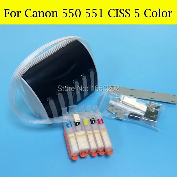 5 цветов СНПЧ Системы для Canon PGI-550XL CLI-551XL PGI550 CLI551 550 для Canon MG5450 IP7250 7250 принтер с ARC чип