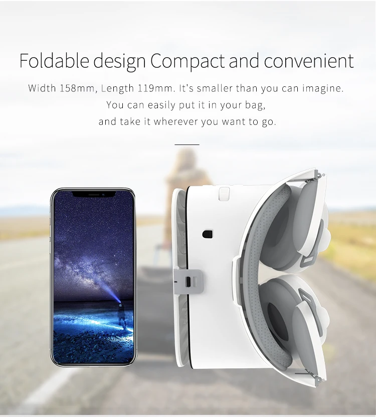 Новейшие Bobo vr Z6 VR очки беспроводные Bluetooth VR очки Android IOS Удаленная реальность VR 3D картонные очки 4,7-6,2 дюймов