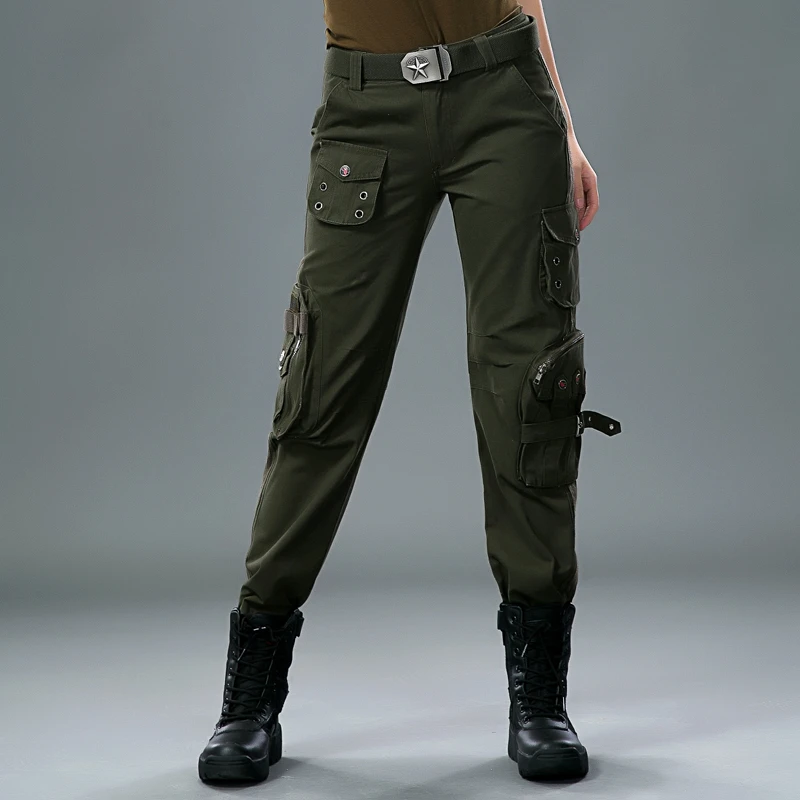 

Outdoor Trekking Hiking Pants Women Men Camping Climbing Tooling Pants Couple Military Multi-pocket Plus Size Tactical Trousers