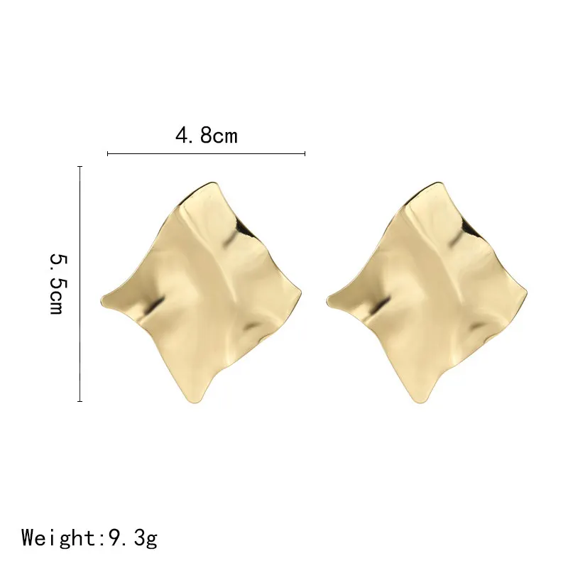 Большой Преувеличение металлические серьги для женщин Золотой геометрические серьги модные украшения