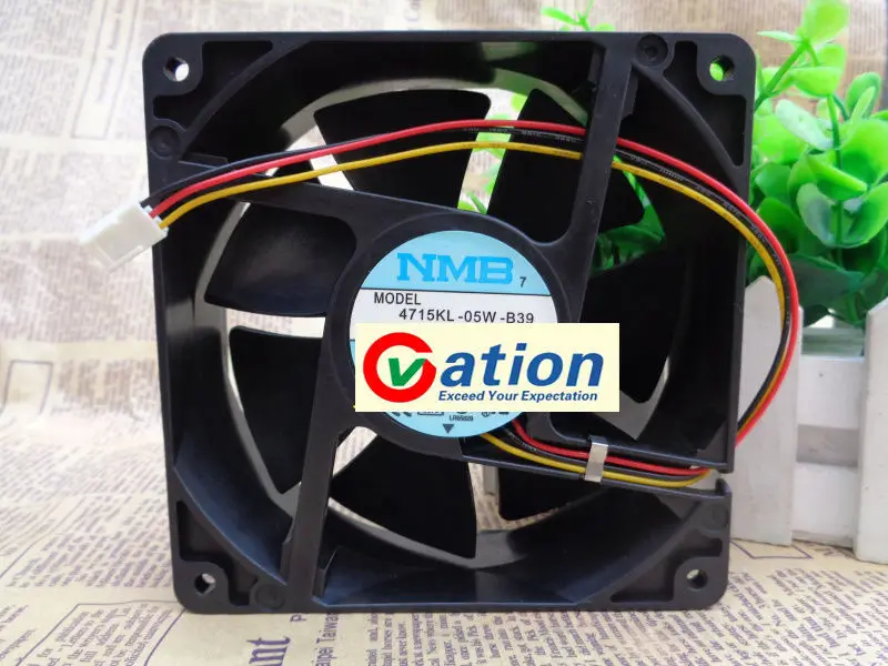 Computer Cooling Fan For 4715KL-05W-B39 12038 12cm 120mm DC 24V Axial cooling fan 3 Pin PC CPU Cooler Heat Sink | Компьютеры и офис