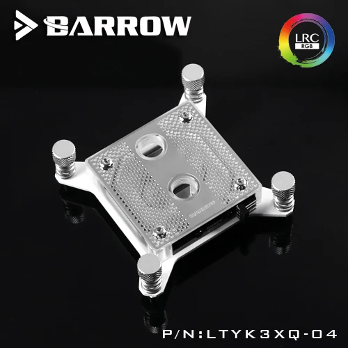 

Barrow WaterCooling CPU water Block use for INTEL Socket X99 platformTransparent Acrylic 0.4MM Microchannels RGB Light cpu coole